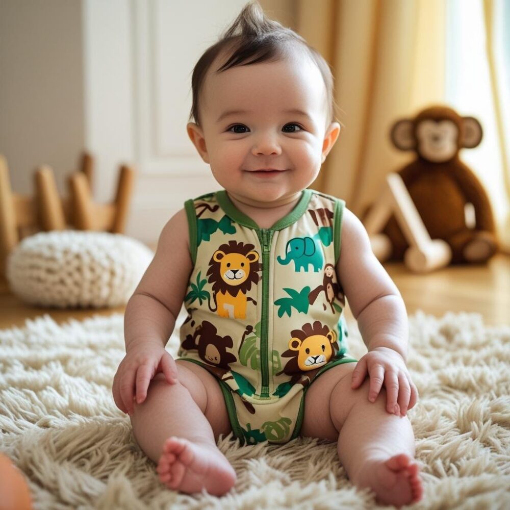 Sleeveless Romper – Jungle Safari (Infants) - Image 2