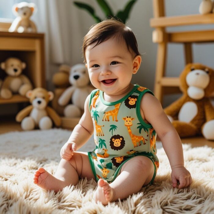 Sleeveless Romper – Jungle Safari (Infants)