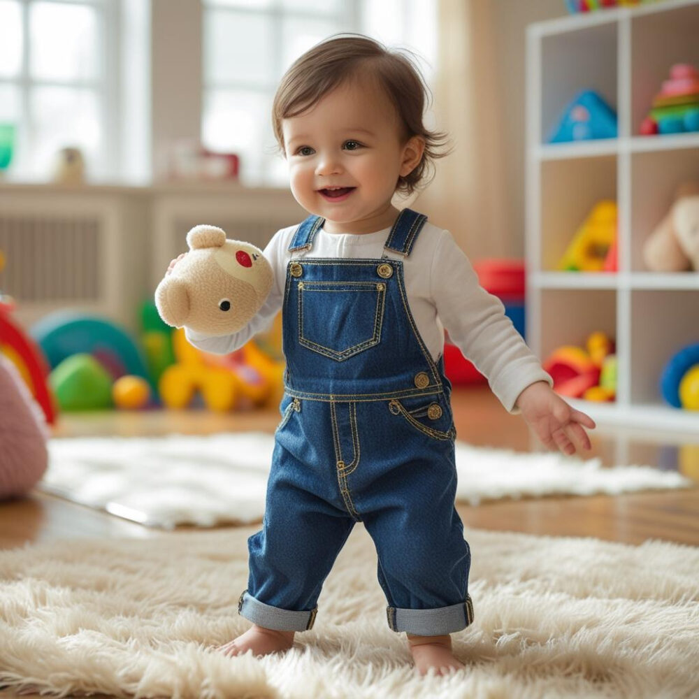 Denim Dungaree – Classic Blue (Toddlers) - Image 2